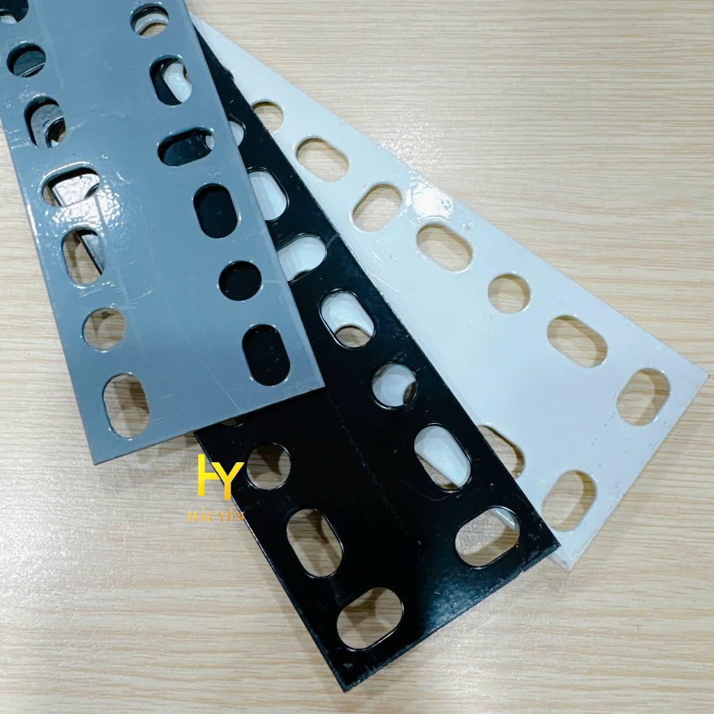 Thanh sắt La6 (màu xám) lắp ráp kệ sắt v lỗ với lớp sơn tĩnh điện 3 lớp cao cấp