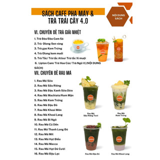 Bộ Công Thức Cafe Pha Máy + Đồ Uống Văn Phòng