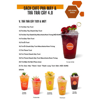 Bộ Công Thức Cafe Pha Máy + Đồ Uống Văn Phòng