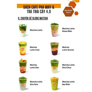 Bộ Công Thức Cafe Pha Máy + Đồ Uống Văn Phòng