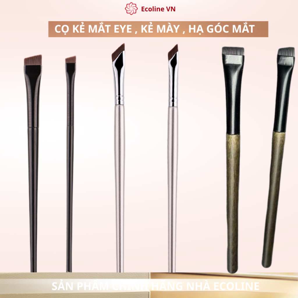 Ecoline Cọ kẻ mắt eyeliner cọ trang điểm đơn kẻ mày hạ góc mắt đi viền mở rộng góc mắt
