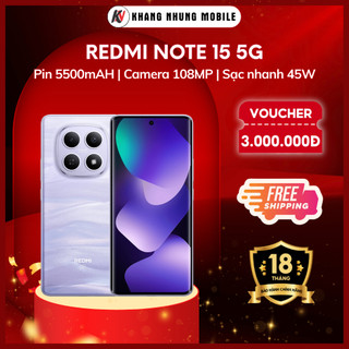 Điện thoại Xiaomi Redmi Note 15-5G - (6/128GB) - Camera 108MP - Pin 5500mAh - Khang Nhung Mobile