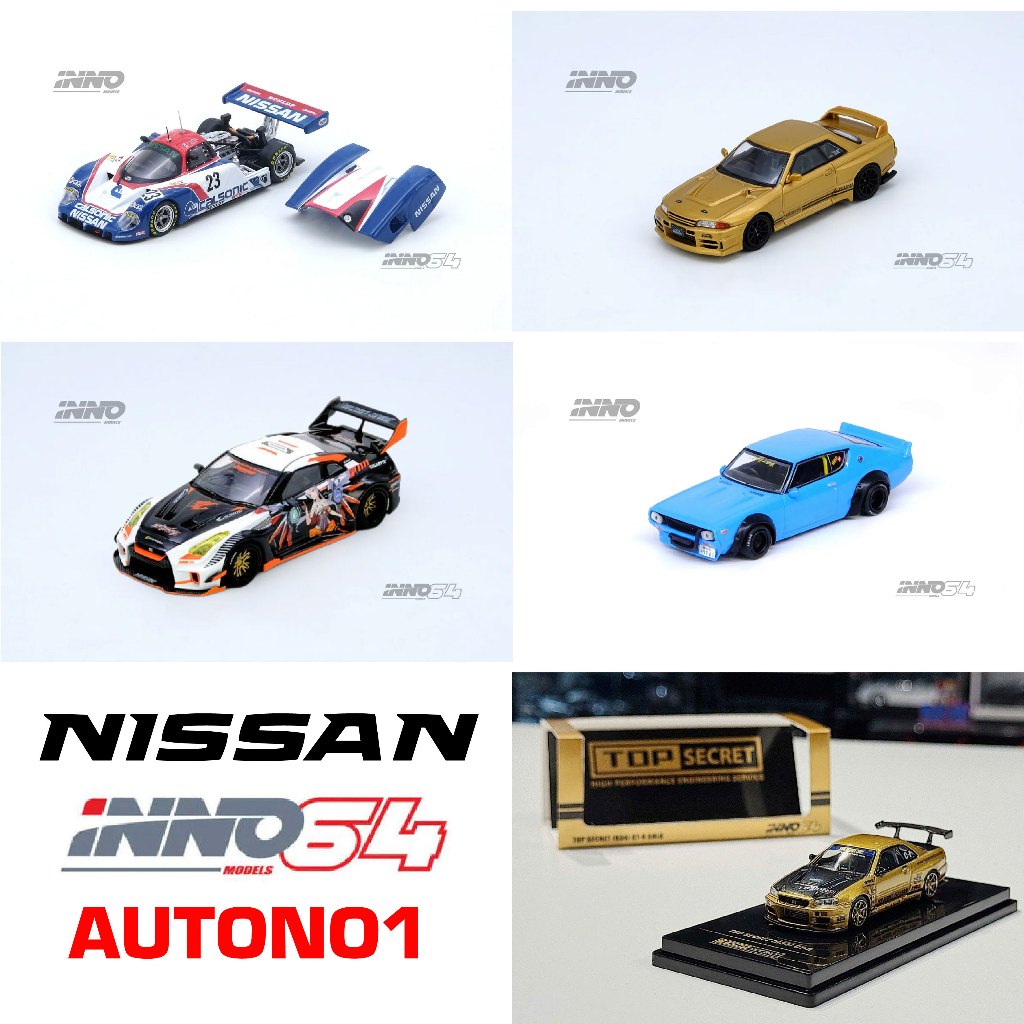 Mô hình xe Nissan GT-R R 32 R33, R34, R35 2000GTR các loại Nismo special edition 2022 tỉ lệ 1:64 Inn