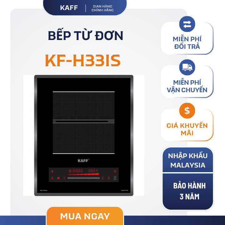 Bếp Từ Đơn Cao Cấp Nhập Khẩu Malaysia KAFF KF-H33IS