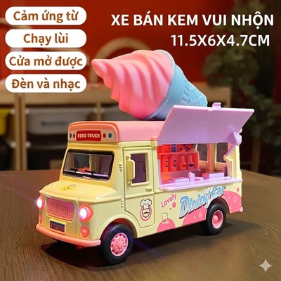 Đồ chơi xe ô tô bán hàng đường phố KAVY bằng hợp kim có nhạc và đèn cảm ứng bài hát nam châm