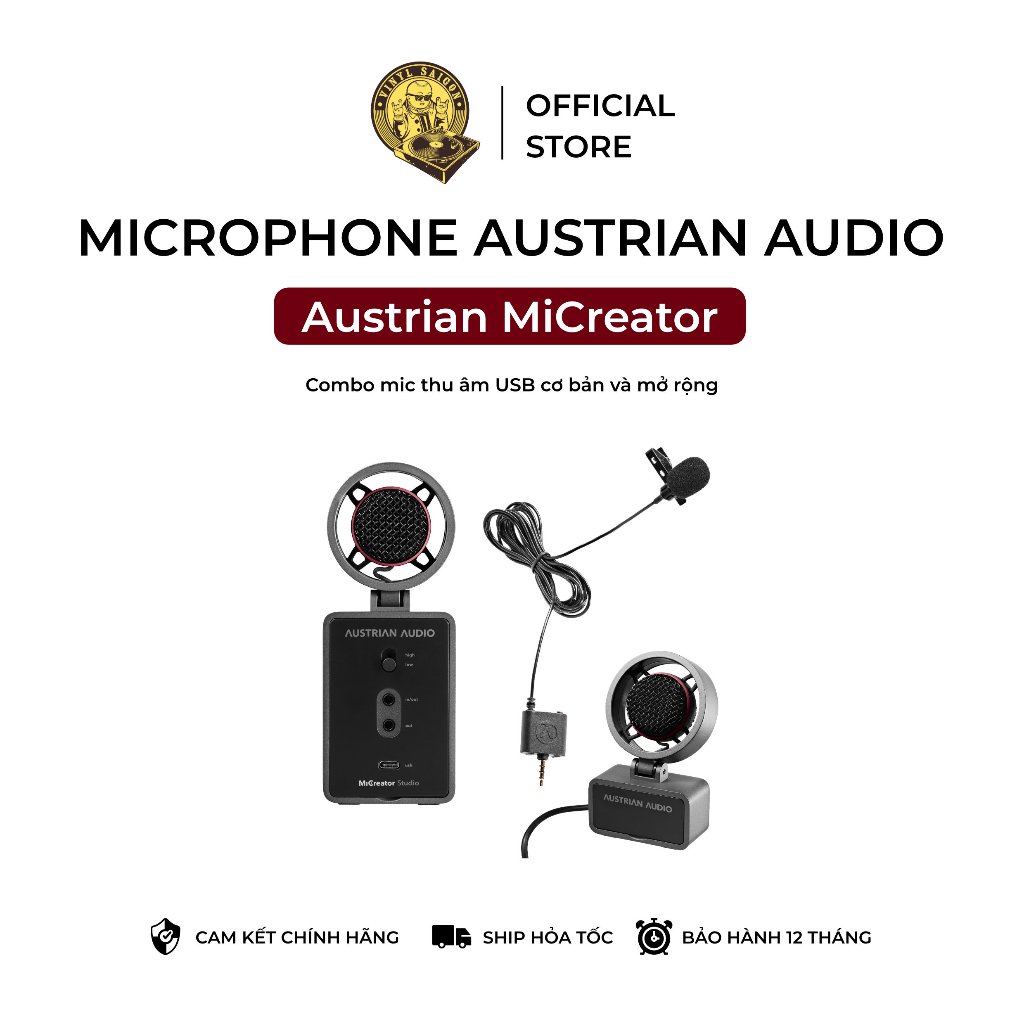 Mic thu âm USB Austrian MiCreator Studio / Satellite / Y-Lav - Bảo hành 12 tháng