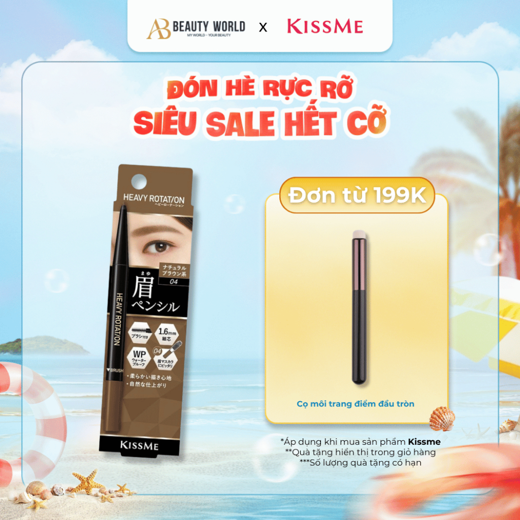 Chì Kẻ Mày Kissme Siêu Mịn Không Trôi 0.09G AB Beauty World