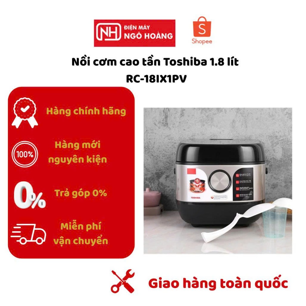 RC-18IX1PV - Nồi cơm cao tần Toshiba 1.8L RC-18IX1PV chính hãng, nấu cơm ngon