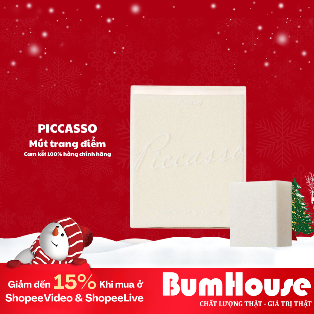 Mút trang điểm Latex Square PICCASSO – Picasso Latex Square Sponge 6P