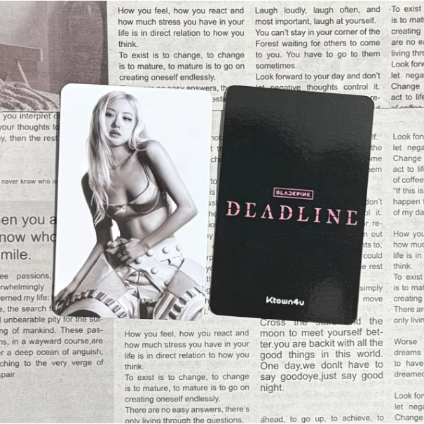 ✨ Thẻ BLACKPINK DEADLINE K4 POB Rosé Photocard Official Style Kpop BLINK Gift