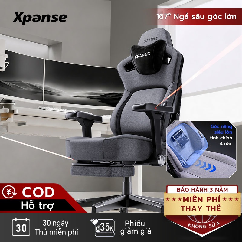 Ghế gaming Xpanse X7 Hệ thống tựa lưng bionic đẩy chuẩn xác động thái, ghế công thái học ghế tựa lưng ghế làm việc | BigBuy360 - bigbuy360.vn