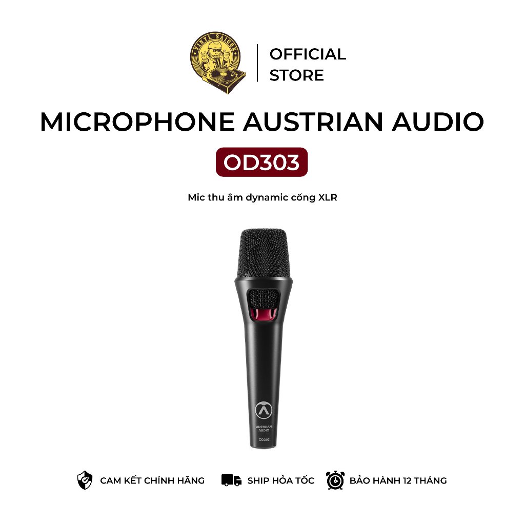 Mic thu âm XLR Austrian OD303 dynamic microphone - Bảo hành 12 tháng