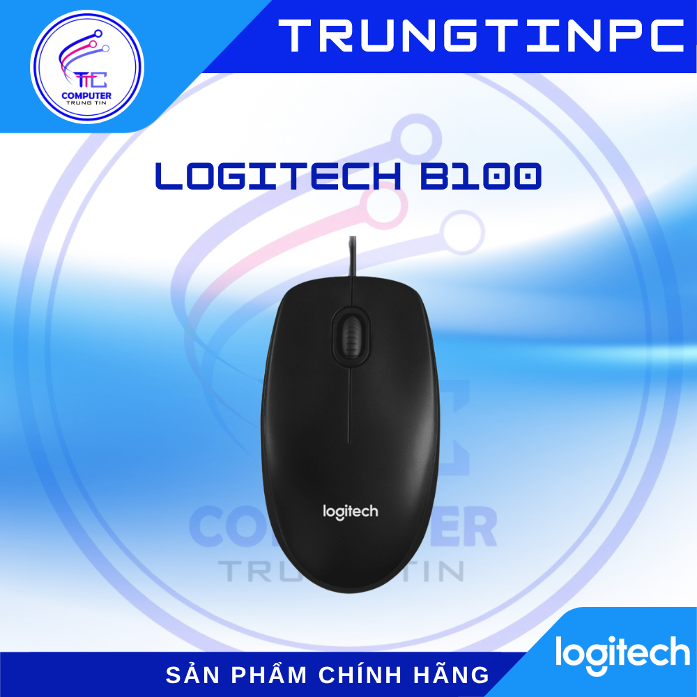 Chuột máy tính Logitech B100 - Chính hãng, BH 12T