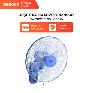 Quạt treo có remote Nanoco model NWF1612RC (3 cấp độ gió, bạc thau, công suất 47W, cánh 40cm)