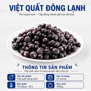[Hỏa tốc HN] Việt Quất Đông Lạnh Green One Túi 1kg Tặng Kèm Đá Gel