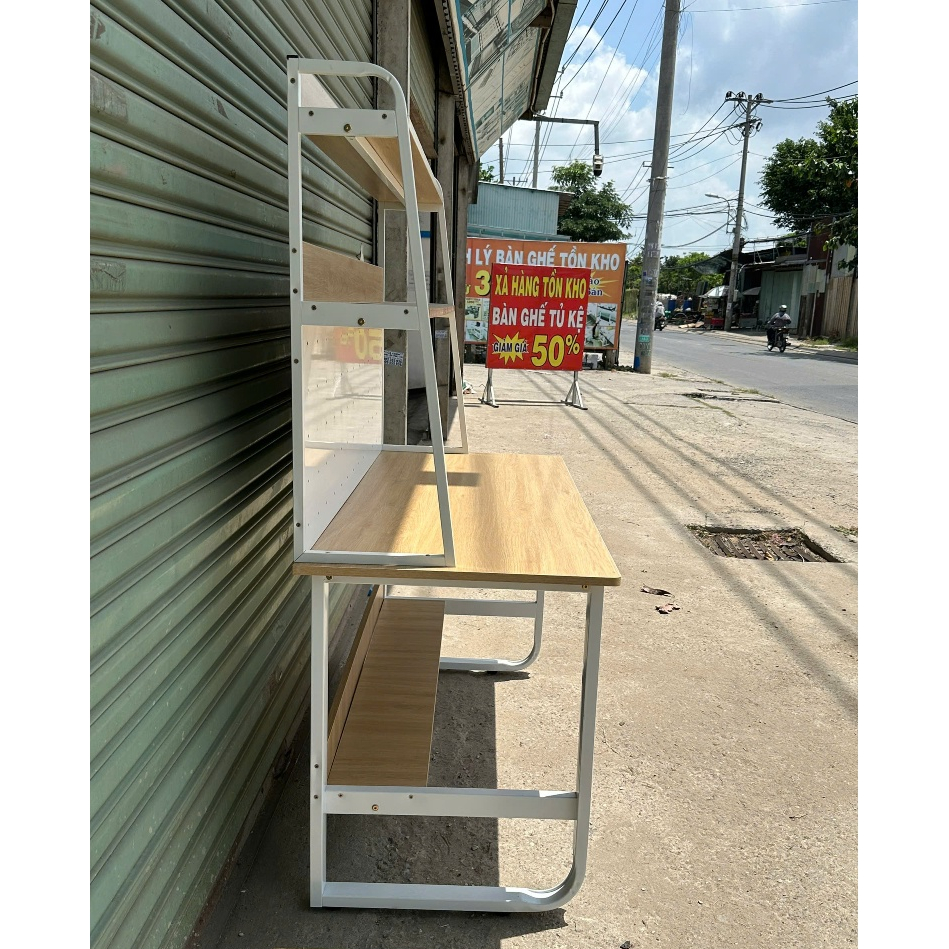 Bàn làm việc văn phòng có kệ sách BKT120 , bàn học , để máy vi tính cao cấp - Nội Thất Giá Xưởng | BigBuy360 - bigbuy360.vn