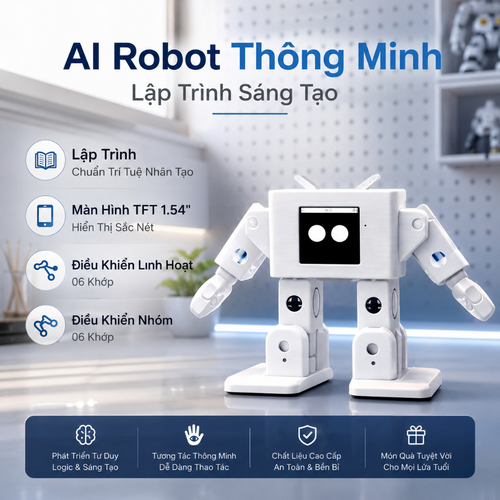 Robot AI Thông Minh, Robot Lập Trình, Robot Giáo Dục, Robot Đồ Chơi, Robot Điều Khiển, AI Robot, Rob