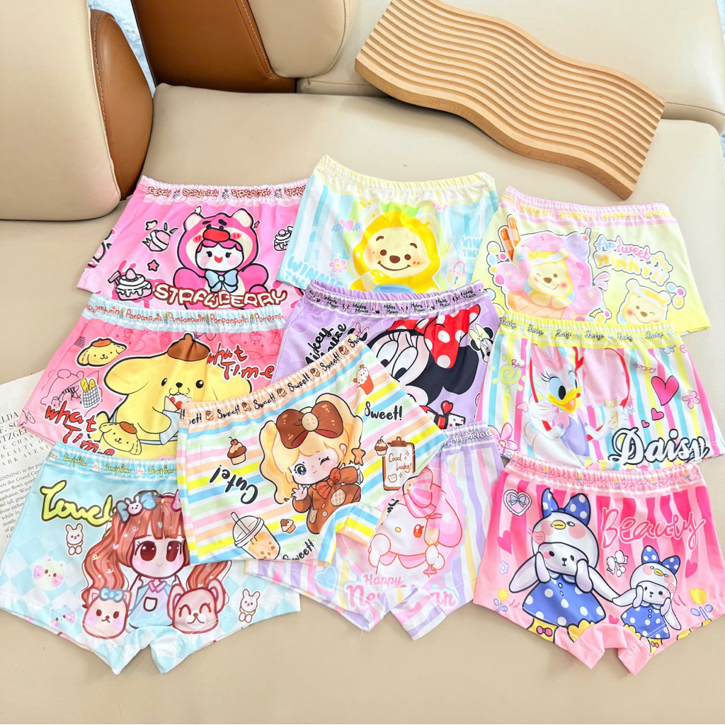 10 Quần Chip đùi thun lạnh 3D,Cotton cho bé nhỏ size 5-15kg