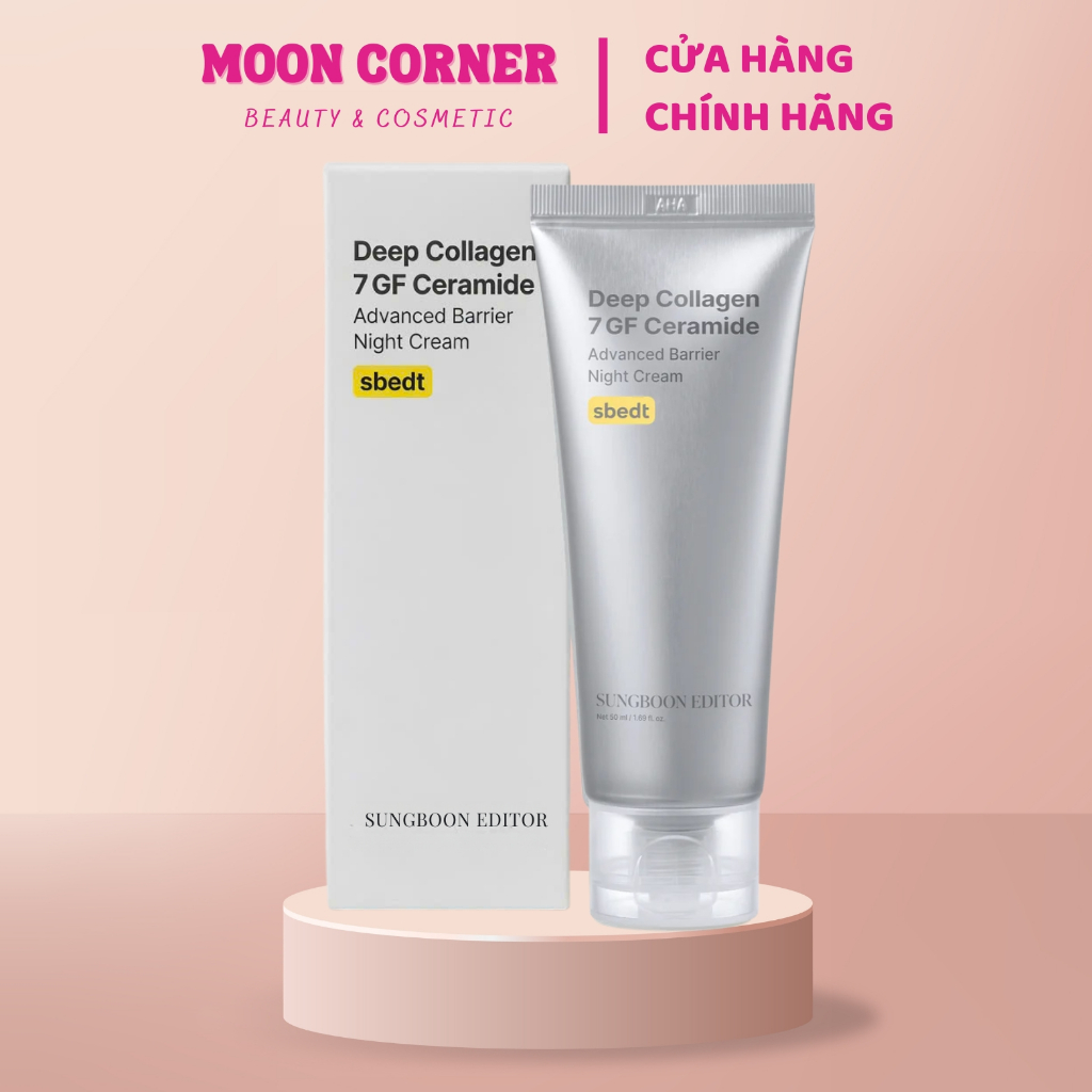 Kem đêm SUNGBOON EDITOR Deep Collagen 7GF Ceramide Night Cream 50ml phục hồi giảm nhăn căng bóng da