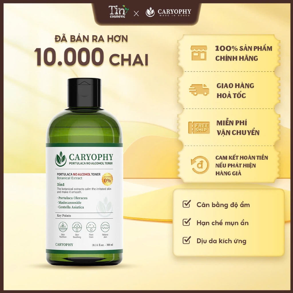 Nước cân bằng Caryophy 300ml (Caryophy Portulaca Toner 300ml)