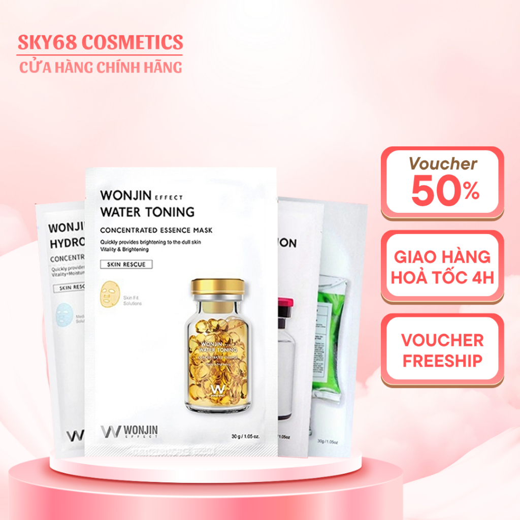 Combo Mix 10 Mặt nạ chăm sóc da chuyên sâu Wonjin DR Wonjin các loại tách lẻ 1 miếng 30ml x10