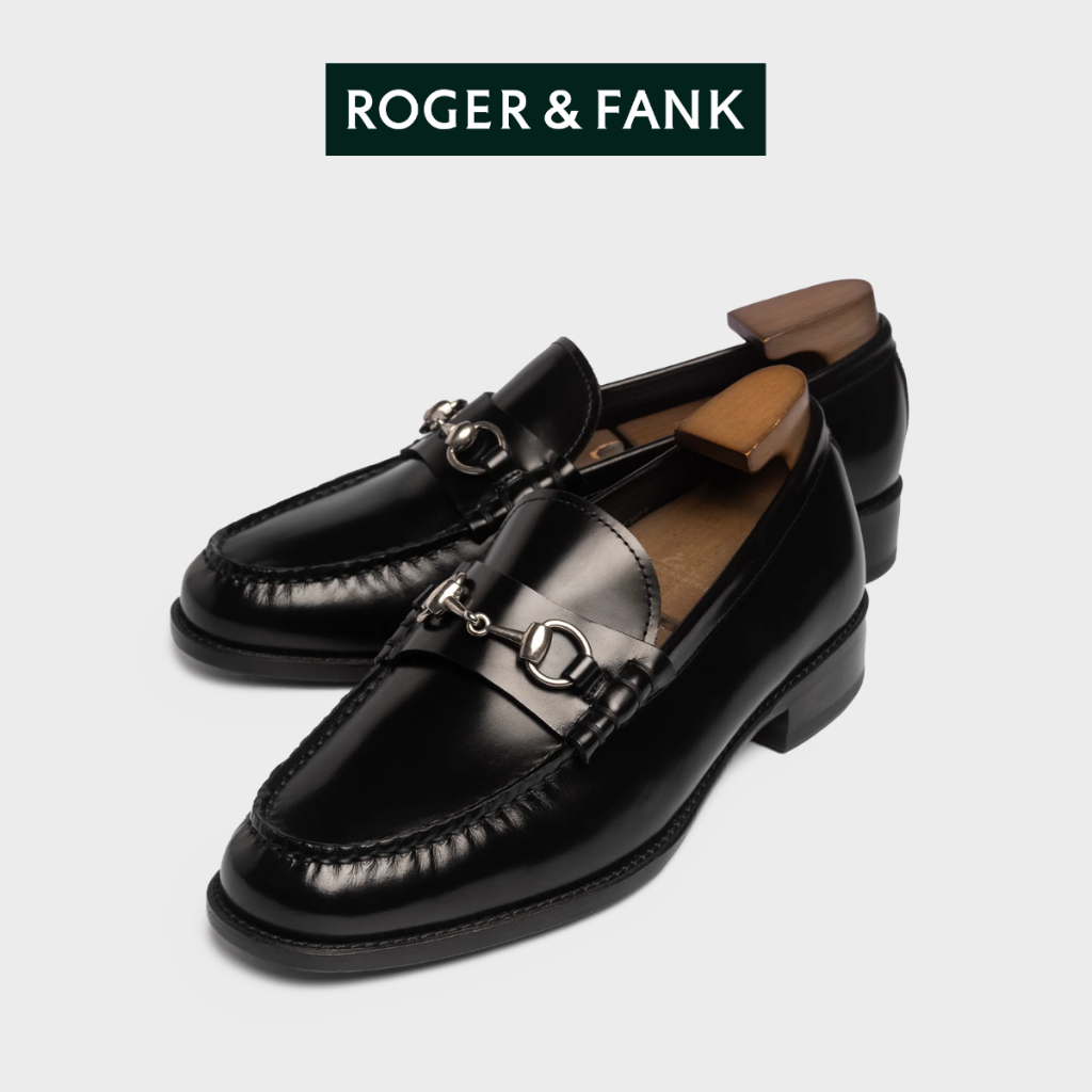 Giày nam cao cấp loafer horsebit Thương Hiệu Roger & Fank