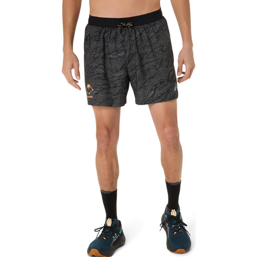 Quần Thể Thao Nam ASICS FUJITRAIL ALL OVER PRINT 5IN SHORT Performance Black 2011D392.001