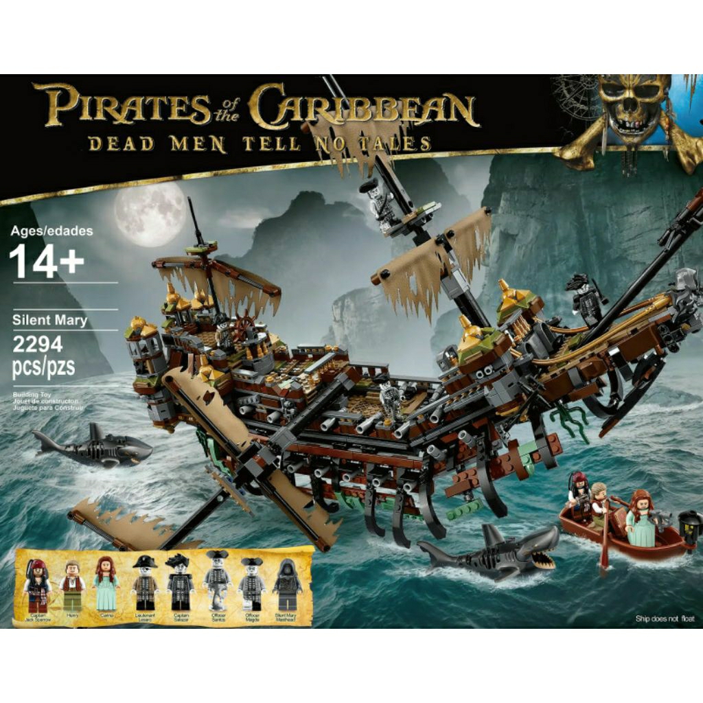 (HOẢ TỐC HCM) – Tàu Ma Silent Mary Pirates of the Caribbean – ĐỒ CHƠI LẮP RÁP