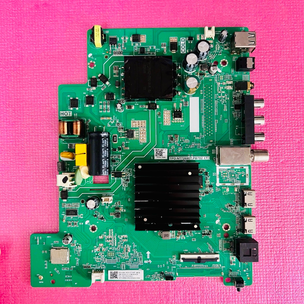 BO KHIỂN TOSHIBA 43V31MP – BẢN ĐÃ HẠ 51 PIN DÙNG T-CON RỜI