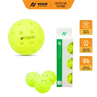 Hộp 3, 6 bóng thi đấu Pickleball chất liệu nhựa PE thân thiện. Bóng thi đấu chính hãng Negin cao cấp