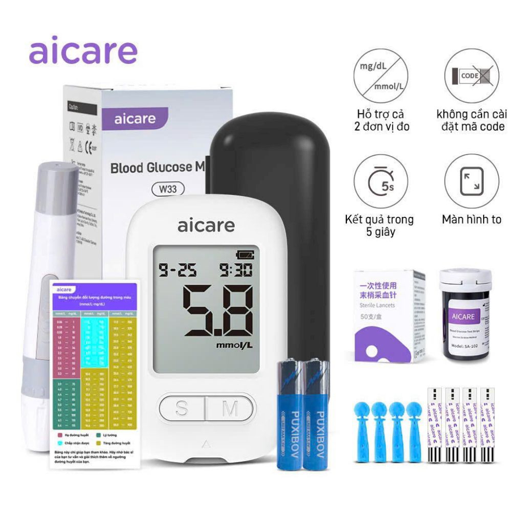 Máy thử đường huyết aicare