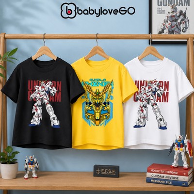 Áo thun cộc tay cho bé trai BabyloveGO áo phông bé trai chất thun cotton thoáng mát co giãn 4 chiều