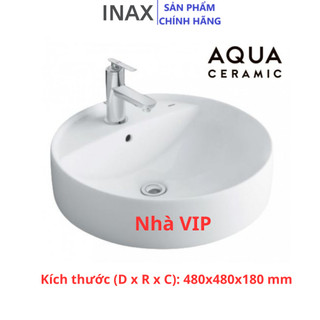 Lavabo chậu rửa mặt inax đặt bàn auqa ceramic al-294v l-294v , chính hãng