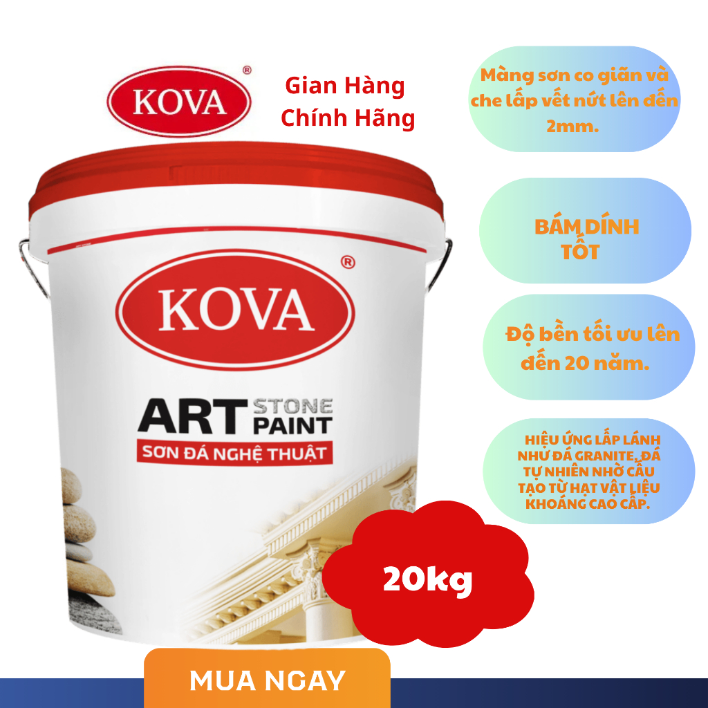 20Kg - Sơn Đá Nghệ Thuật  KOVA Art Stone