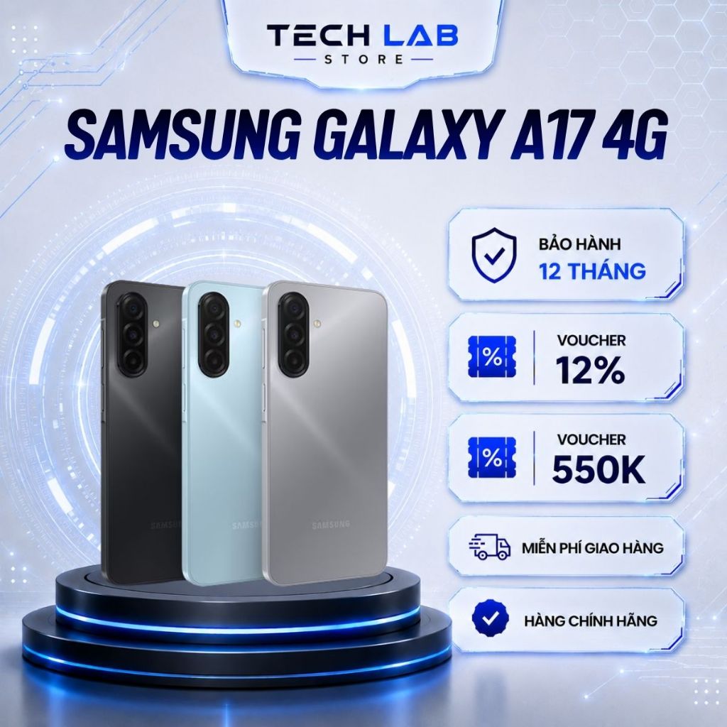 Điện thoại SAMSUNG Galaxy A17 4G RAM 8GB ROM 128GB Chip MediaTek Helio G99 - Bảo hành 12 Tháng