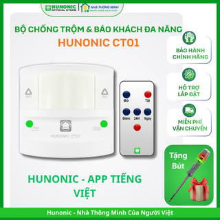 Hunonic CT01 – Bộ Chống Trộm Và Báo Khách Đa Năng - Thông Báo Qua App Trên Điện Thoại