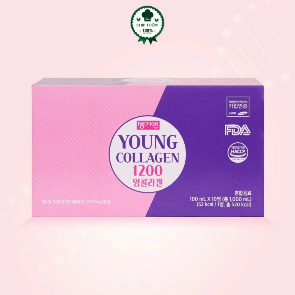 Nước Uống Đẹp Da Young Collagen 1200mg - JK Ginsengking - da sáng mịn, căng bóng, ngăn ngừa lão hóa