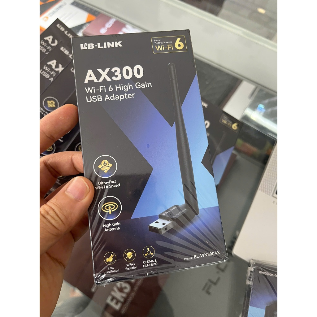 USB Thu Wifi 6 LBLink AX300 – Kết Nối Siêu Tốc, Tín Hiệu Ổn Định,Dễ Dàng Cài Đặt,Hỗ trợ Win11/10/7.