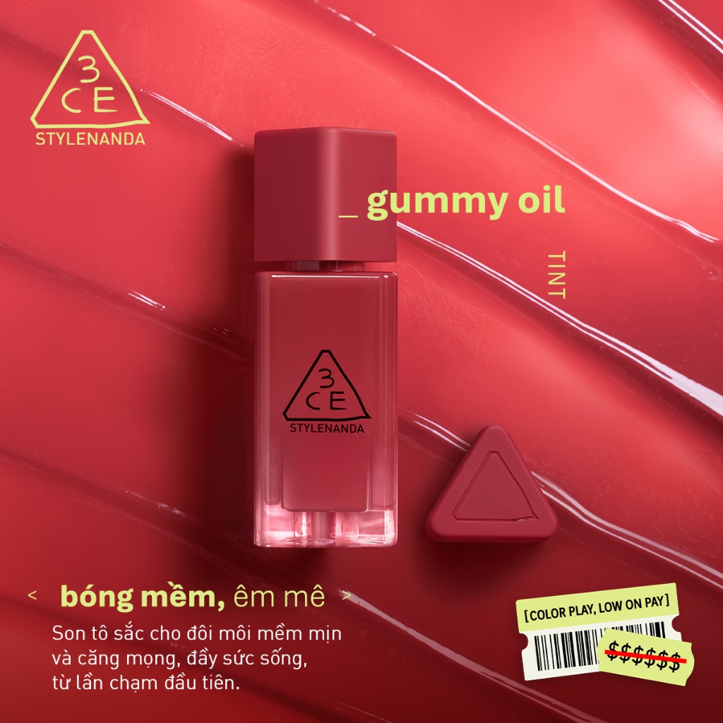 3CE SON TINT BÓNG MỀM GUMMY OIL TINT | BigBuy360 - bigbuy360.vn