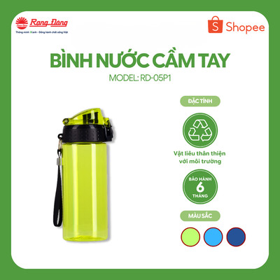 Bình nước cầm tay Vỏ nhựa PC RẠNG ĐÔNG Model 05P1 (500ml)