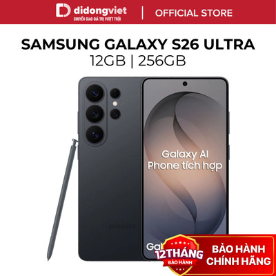 Điện Thoại Samsung Galaxy S26 Ultra 12GB | 256GB - Camera 200MP, Hiệu Năng Mạnh Mẽ - Hàng Chính Hãng