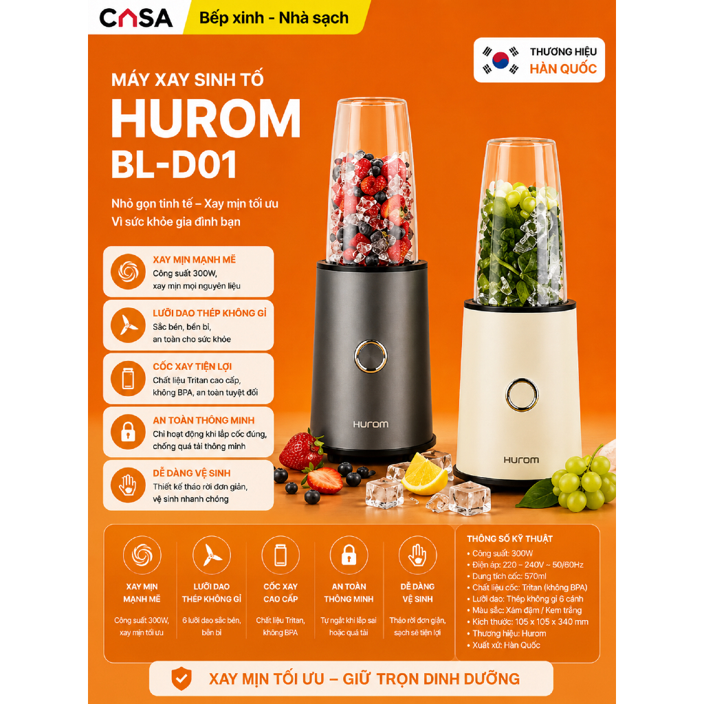 Máy xay sinh tố Hurom BL-D01