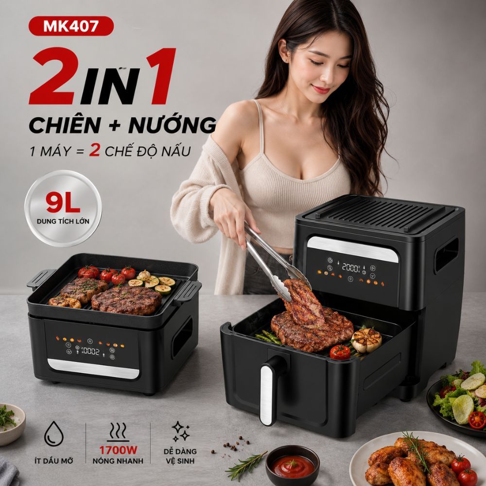 Nồi chiên không dầu Mishio