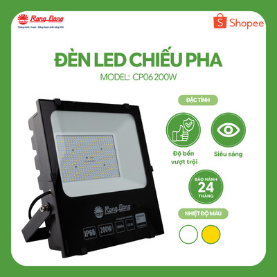 Đèn Pha LED 200W Rạng Đông Model: D CP06L 200W