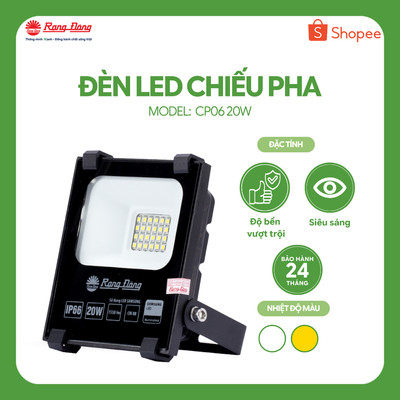 Đèn Pha LED 20W Rạng Đông Model: D CP06L 20W