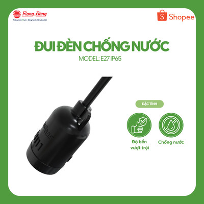 Đui đèn chống nước Rạng Đông chính hãng model E27 IP65