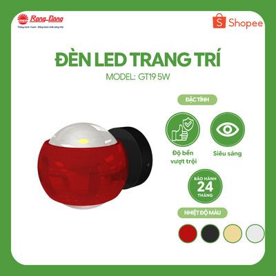 Đèn gắn tường trang trí đèn gắn tường rạng đông chiếu sáng điểm GT19 5W
