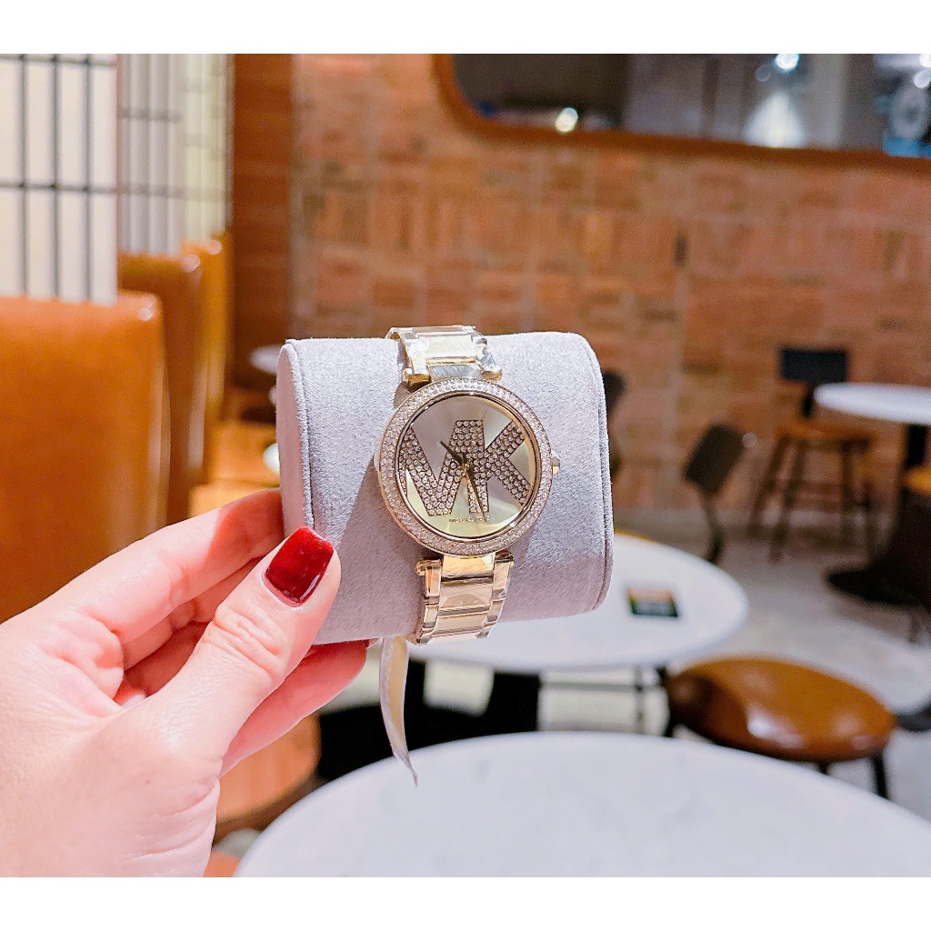 Đồng hồ nữ MICHAEL K0RS MK6659 Women's Stainless Steel Quartz Watch size 39mm, fullbox, Luxury diamo