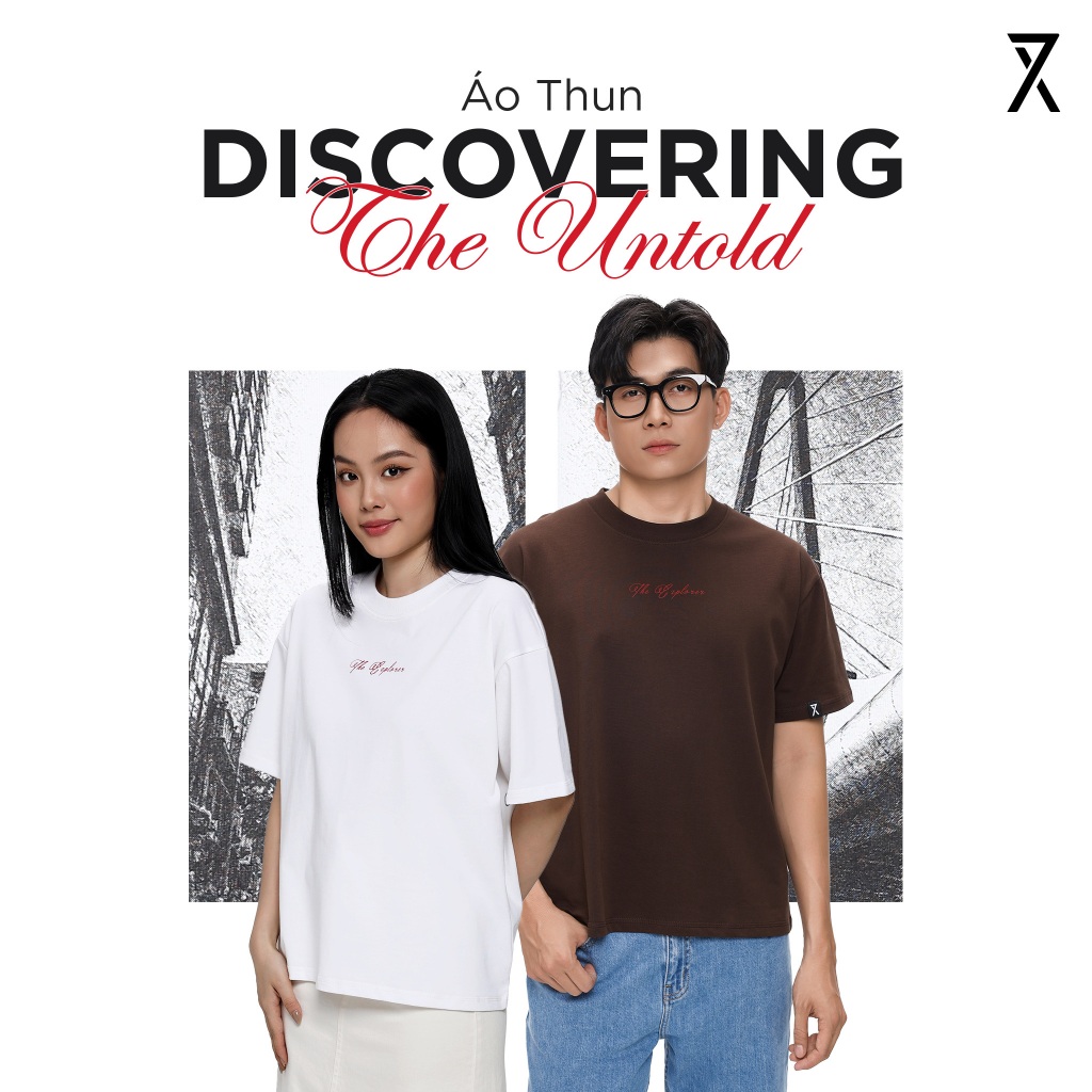 Áo Thun Nam Nữ Couple TX Discovering The Untold Thun Cotton 100% Form Boxy TS 533