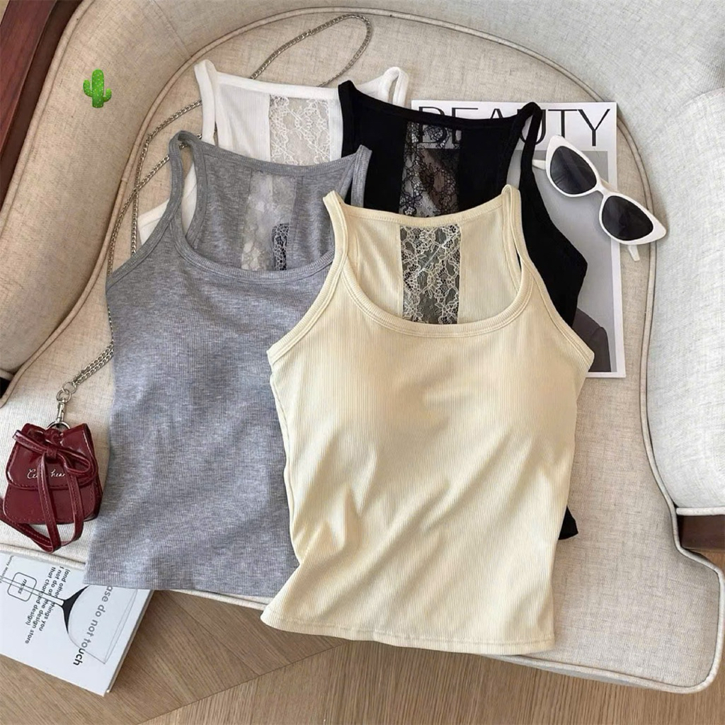 ( A44pc) Áo ba lỗ luới siêu hot, Áo Ba Lỗ Nữ Hở Lưng Cá Tính Basic Nhiều Màu Dễ Phối Đồ Mùa Hè Áo Th